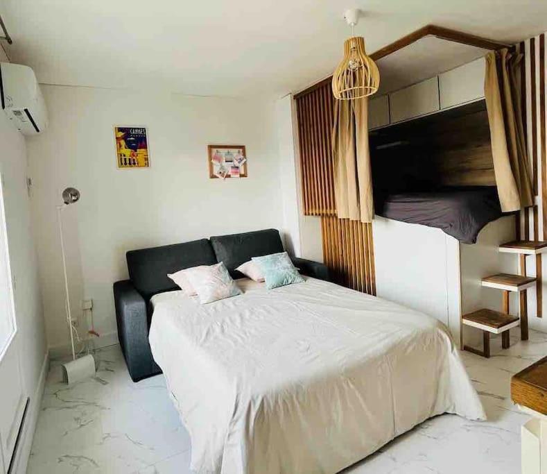 Charmant Studio Pour 3 Personnes Vallauris Bagian luar foto
